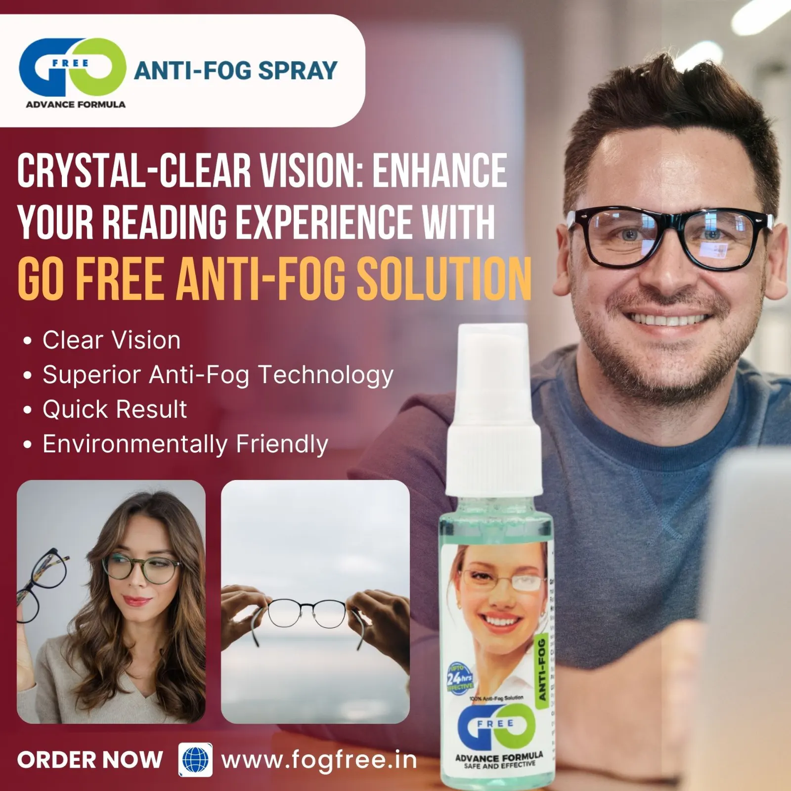 Clear Vision Ahead: Introducing Go Free Anti-Fog Solution for Reading Glasses